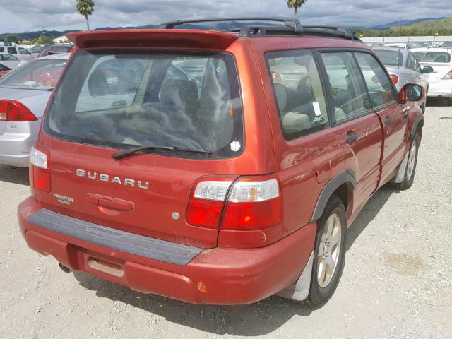 JF1SF65601H728353 - 2001 SUBARU FORESTER S RED photo 4