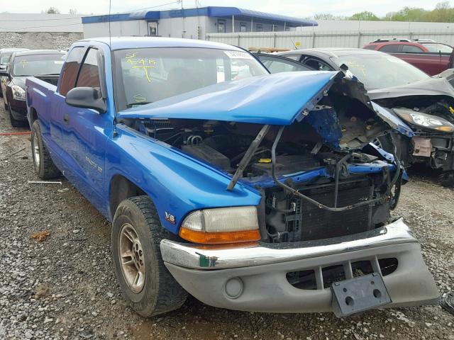 1B7GL22X3YS592702 - 2000 DODGE DAKOTA BLUE photo 1