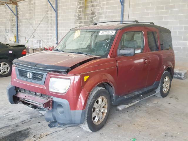 5J6YH28706L002731 - 2006 HONDA ELEMENT EX BURGUNDY photo 2