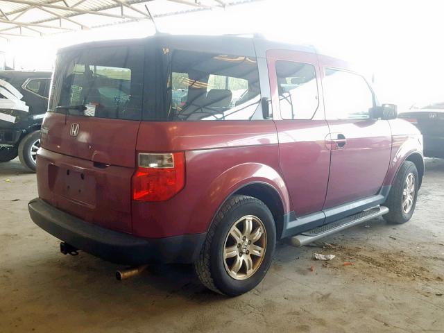 5J6YH28706L002731 - 2006 HONDA ELEMENT EX BURGUNDY photo 4