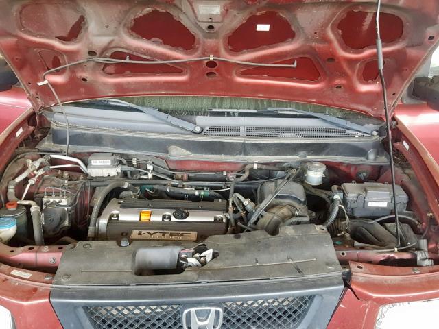 5J6YH28706L002731 - 2006 HONDA ELEMENT EX BURGUNDY photo 7