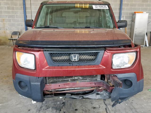 5J6YH28706L002731 - 2006 HONDA ELEMENT EX BURGUNDY photo 9