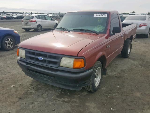 1FTCR10A8TUC30044 - 1996 FORD RANGER RED photo 2