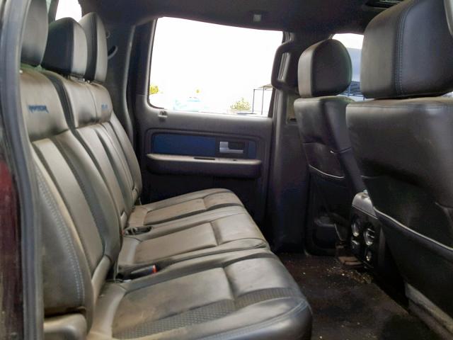 1FTFW1R65CFA03595 - 2012 FORD F150 SVT R BLACK photo 6