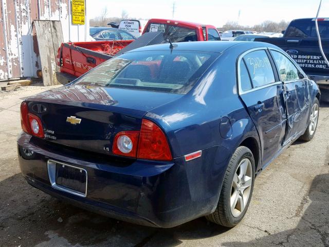 1G1ZG57B19F131058 - 2009 CHEVROLET MALIBU LS BLUE photo 4