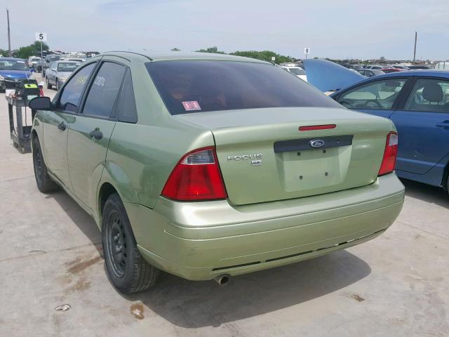 1FAFP34N77W287556 - 2007 FORD FOCUS ZX4 GREEN photo 3