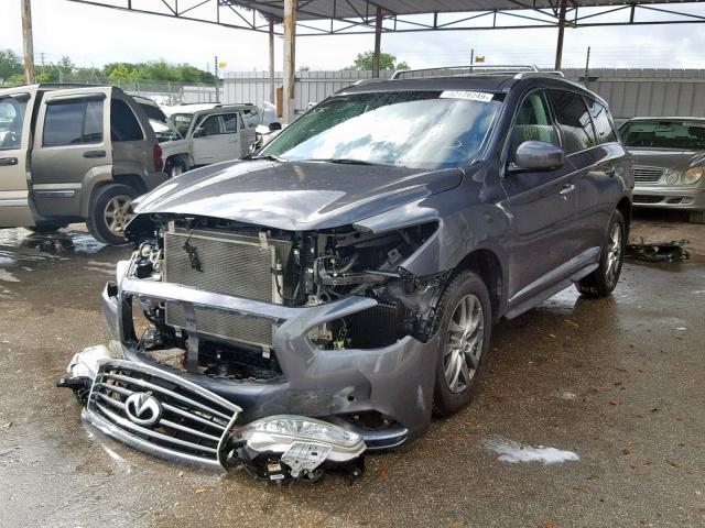 5N1AL0MN9DC338403 - 2013 INFINITI JX35 GRAY photo 2