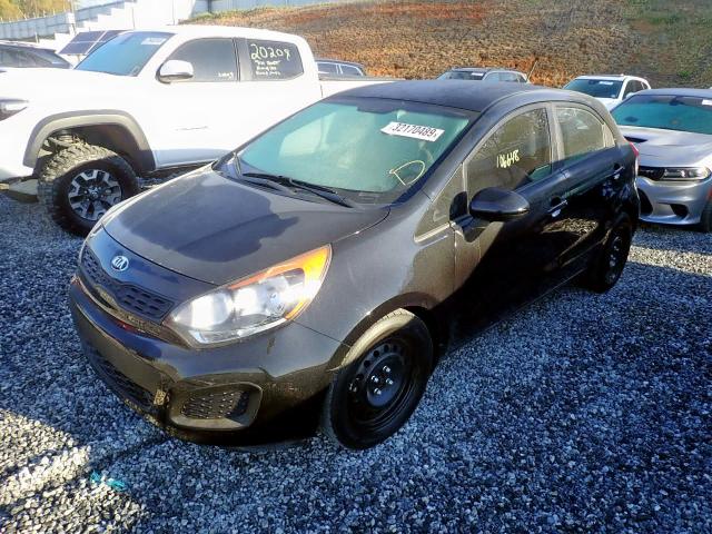 KNADM5A36E6372147 - 2014 KIA RIO LX BLACK photo 2