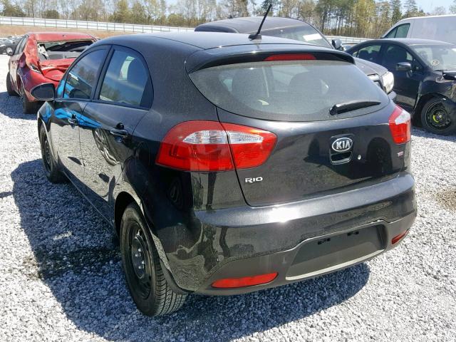 KNADM5A36E6372147 - 2014 KIA RIO LX BLACK photo 3