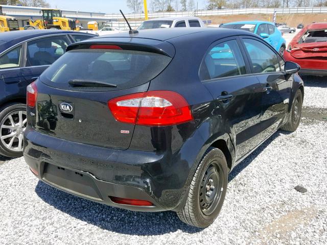 KNADM5A36E6372147 - 2014 KIA RIO LX BLACK photo 4