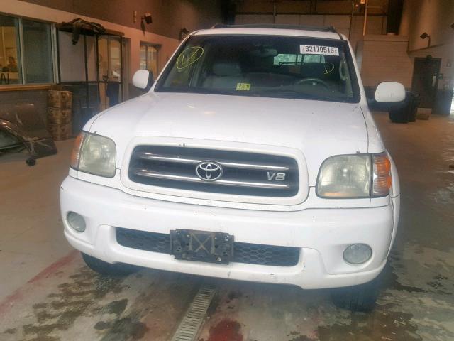 5TDBT48A04S208421 - 2004 TOYOTA SEQUOIA LI WHITE photo 9