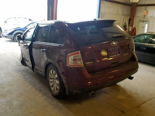 2FMDK3JC8ABA62103 - 2010 FORD EDGE SEL BROWN photo 3