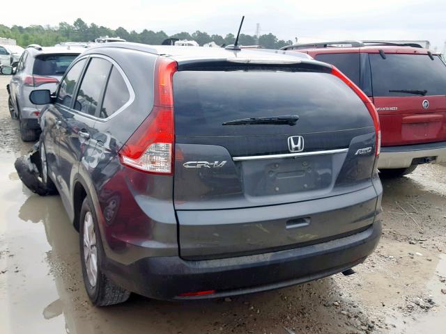 2HKRM4H7XDH643646 - 2013 HONDA CR-V EXL CHARCOAL photo 3