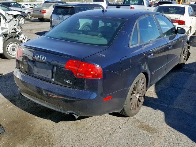 WAUEF78E68A169097 - 2008 AUDI A4 S-LINE BLUE photo 4