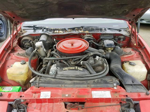 1G2AS87H1EL255288 - 1984 PONTIAC FIREBIRD RED photo 7