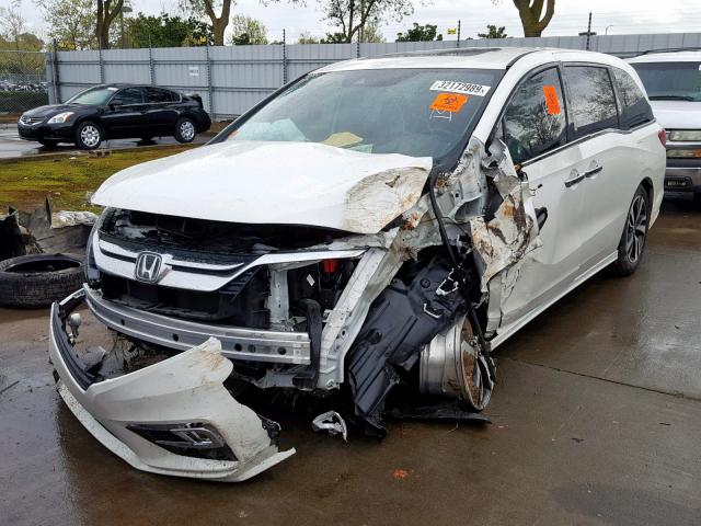 5FNRL6H96JB016503 - 2018 HONDA ODYSSEY EL WHITE photo 2