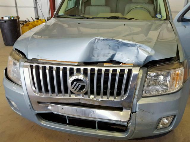 4M2CU39349KJ02736 - 2009 MERCURY MARINER HY BLUE photo 7