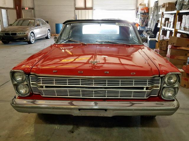 7W55H225791 - 1967 FORD GALAXIE RED photo 9