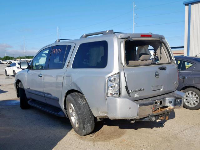 5N1AA08A77N704851 - 2007 NISSAN ARMADA SE SILVER photo 3