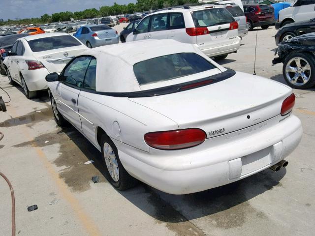 3C3EL45H2WT314753 - 1998 CHRYSLER SEBRING JX WHITE photo 3