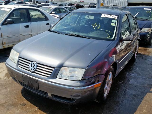 3VWSK69M24M022514 - 2004 VOLKSWAGEN JETTA GLS GRAY photo 2