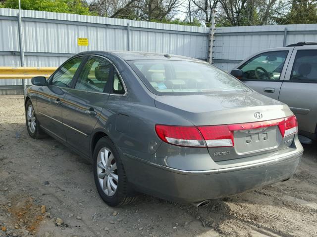 KMHFC46F37A225131 - 2007 HYUNDAI AZERA SE GRAY photo 3