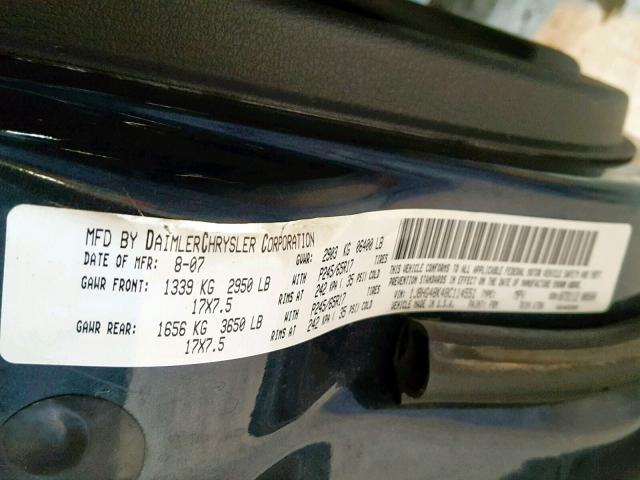 1J8HG48K48C114551 - 2008 JEEP COMMANDER BLUE photo 10