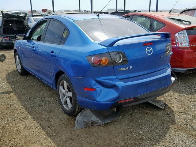 JM1BK123051254843 - 2005 MAZDA 3 S BLUE photo 3