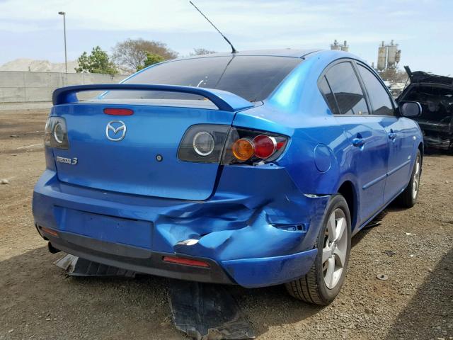 JM1BK123051254843 - 2005 MAZDA 3 S BLUE photo 4