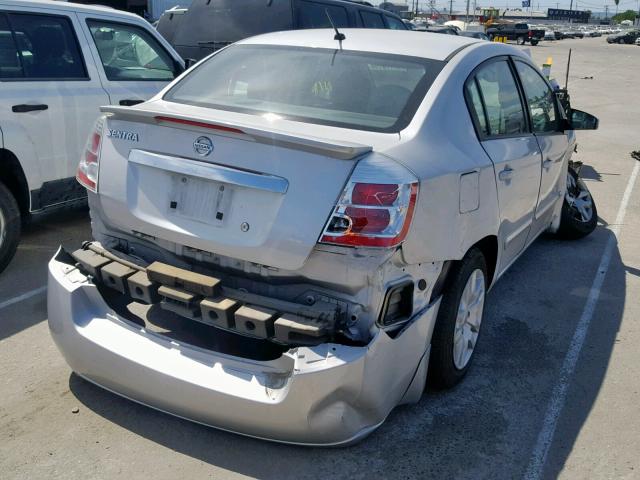 3N1AB6AP7CL764032 - 2012 NISSAN SENTRA 2.0 SILVER photo 4