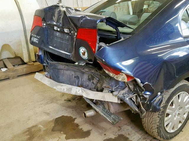 1HGFA16226L075880 - 2006 HONDA CIVIC DX BLUE photo 9