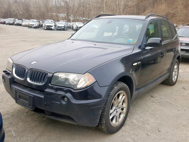 WBXPA73434WC38033 - 2004 BMW X3 2.5I BLACK photo 2