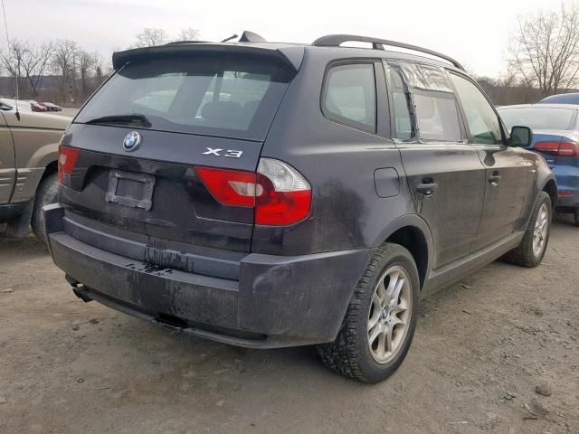 WBXPA73434WC38033 - 2004 BMW X3 2.5I BLACK photo 4