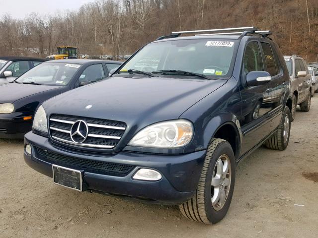 4JGAB75EX3A432746 - 2003 MERCEDES-BENZ ML 500 BLUE photo 2