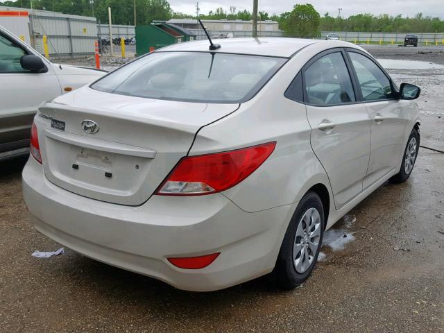 KMHCT4AE5HU171039 - 2017 HYUNDAI ACCENT SE CREAM photo 4