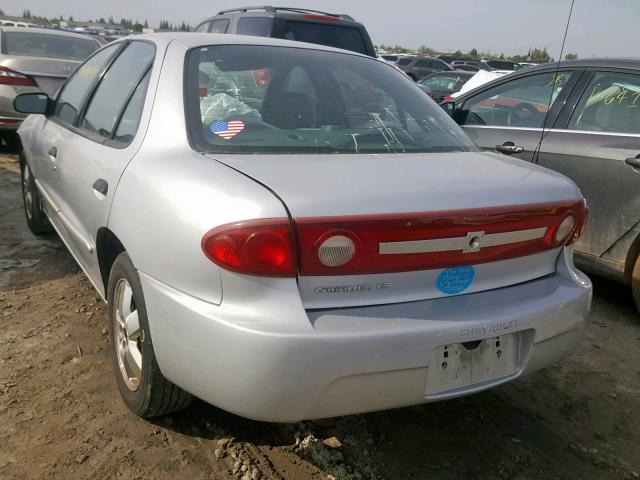 1G1JF52F337251388 - 2003 CHEVROLET CAVALIER L SILVER photo 3