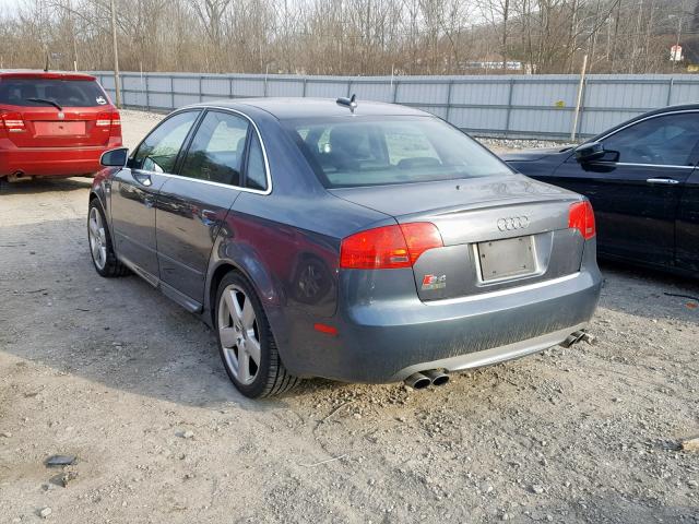 WAUGL68E05A518875 - 2005 AUDI NEW S4 QUA GRAY photo 3