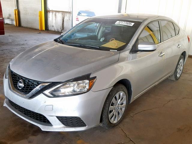 3N1AB7AP0HY394848 - 2017 NISSAN SENTRA S SILVER photo 2