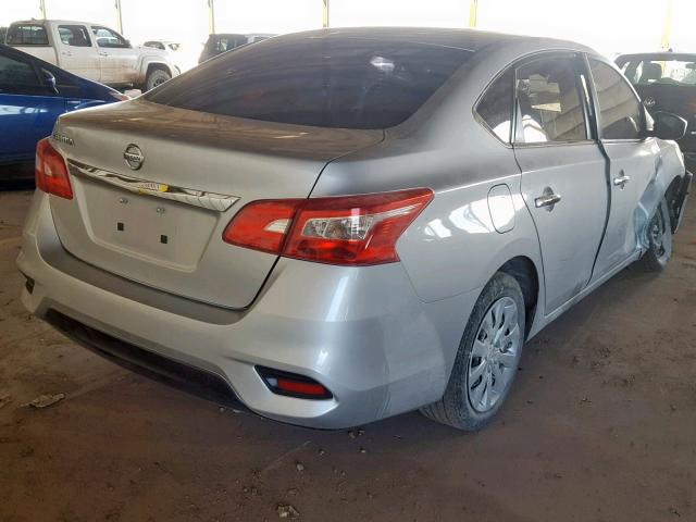 3N1AB7AP0HY394848 - 2017 NISSAN SENTRA S SILVER photo 4