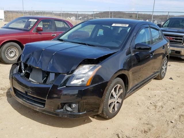 3N1AB6AP2CL737336 - 2012 NISSAN SENTRA 2.0 BLACK photo 2