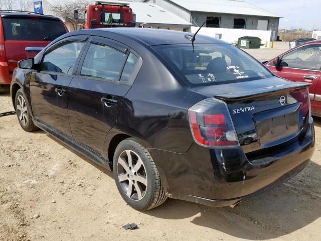 3N1AB6AP2CL737336 - 2012 NISSAN SENTRA 2.0 BLACK photo 3