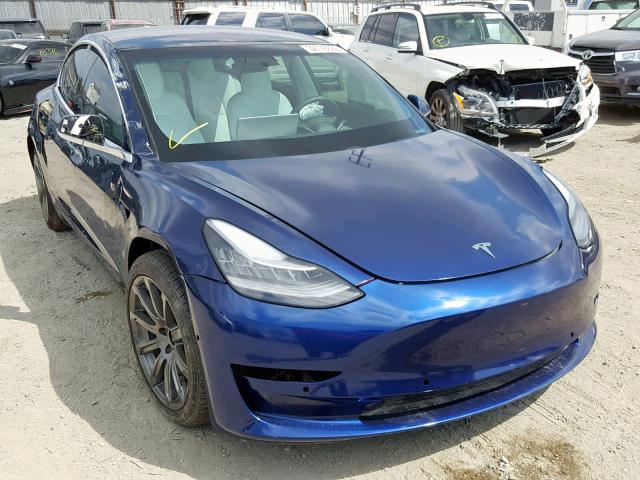 5YJ3E1EBXJF096513 - 2018 TESLA MODEL 3 BLUE photo 1