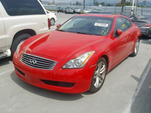 JNKCV64E69M604292 - 2009 INFINITI G37 BASE RED photo 2