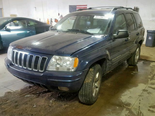 1J4GW58SX1C502198 - 2001 JEEP GRAND CHER BLUE photo 2