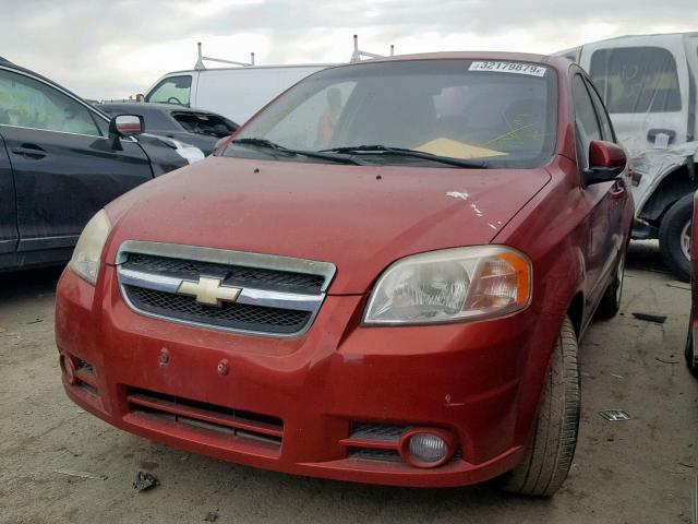 KL1TG5DE1AB044968 - 2010 CHEVROLET AVEO LT RED photo 2