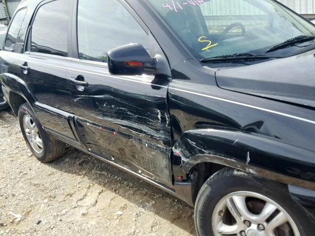 KNDJF723887526043 - 2008 KIA SPORTAGE E BLACK photo 9