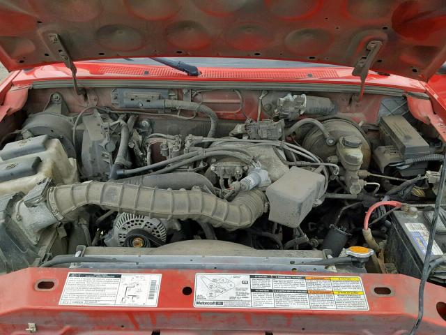 1FTYR10V8YPC18314 - 2000 FORD RANGER RED photo 7