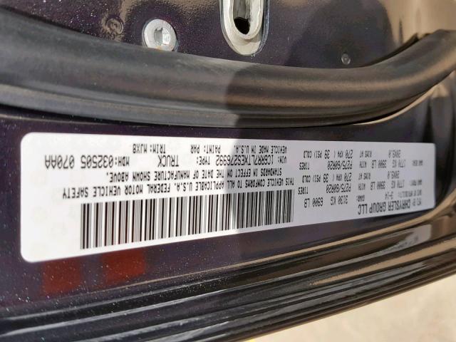 1C6RR7LTXES276992 - 2014 RAM 1500 SLT GRAY photo 10