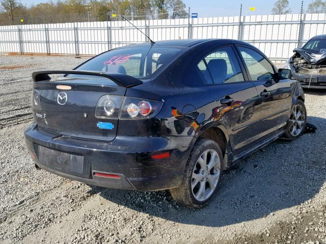 JM1BK323X81163594 - 2008 MAZDA 3 S BLACK photo 4