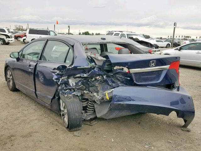 2HGFA16979H515056 - 2009 HONDA CIVIC EXL 蓝色 照片 3